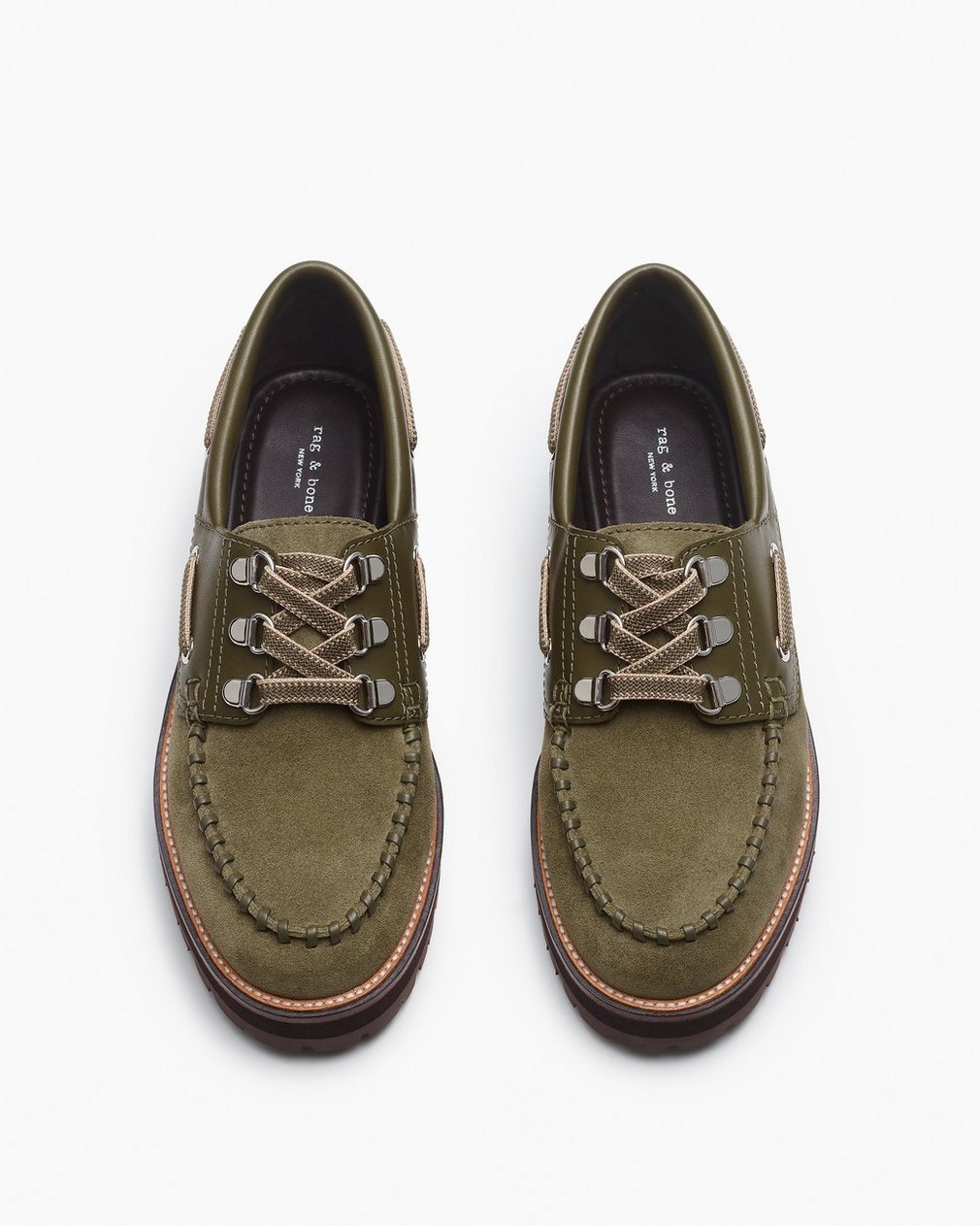 Cameron Suede Boat Shoes Olive Night Suede - Image 5
