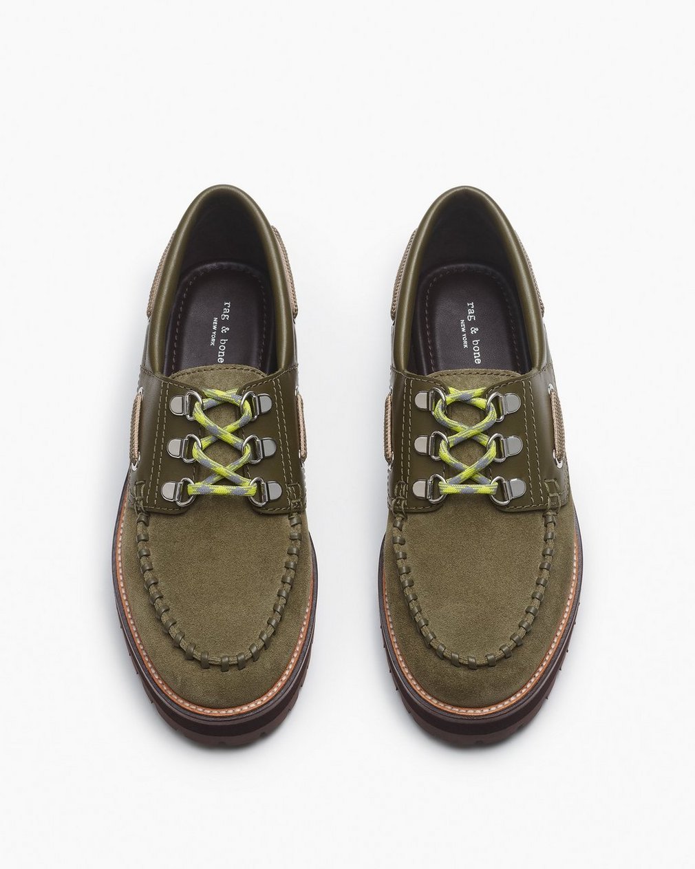 Cameron Suede Boat Shoes Olive Night Suede - Image 6