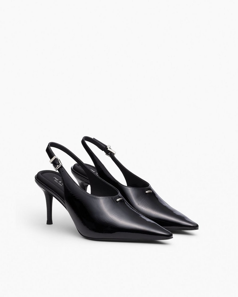 Mercer Leather Slingbacks Black - Image 3