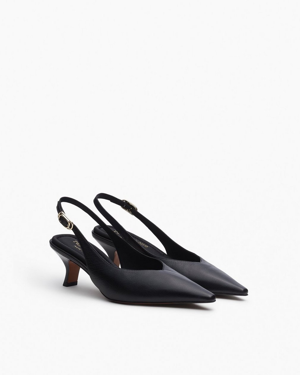 Madison Leather Slingbacks Black - Image 3