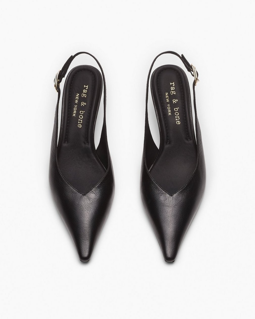 Madison Leather Slingbacks Black - Image 5