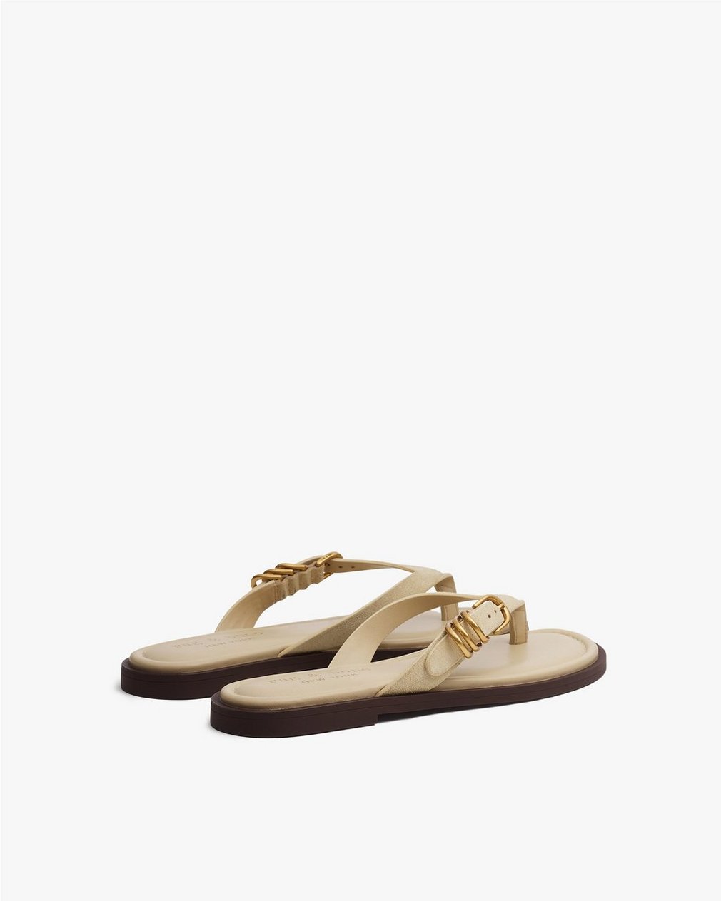Gia Suede Flip Flops Macadamia Suede - Image 4