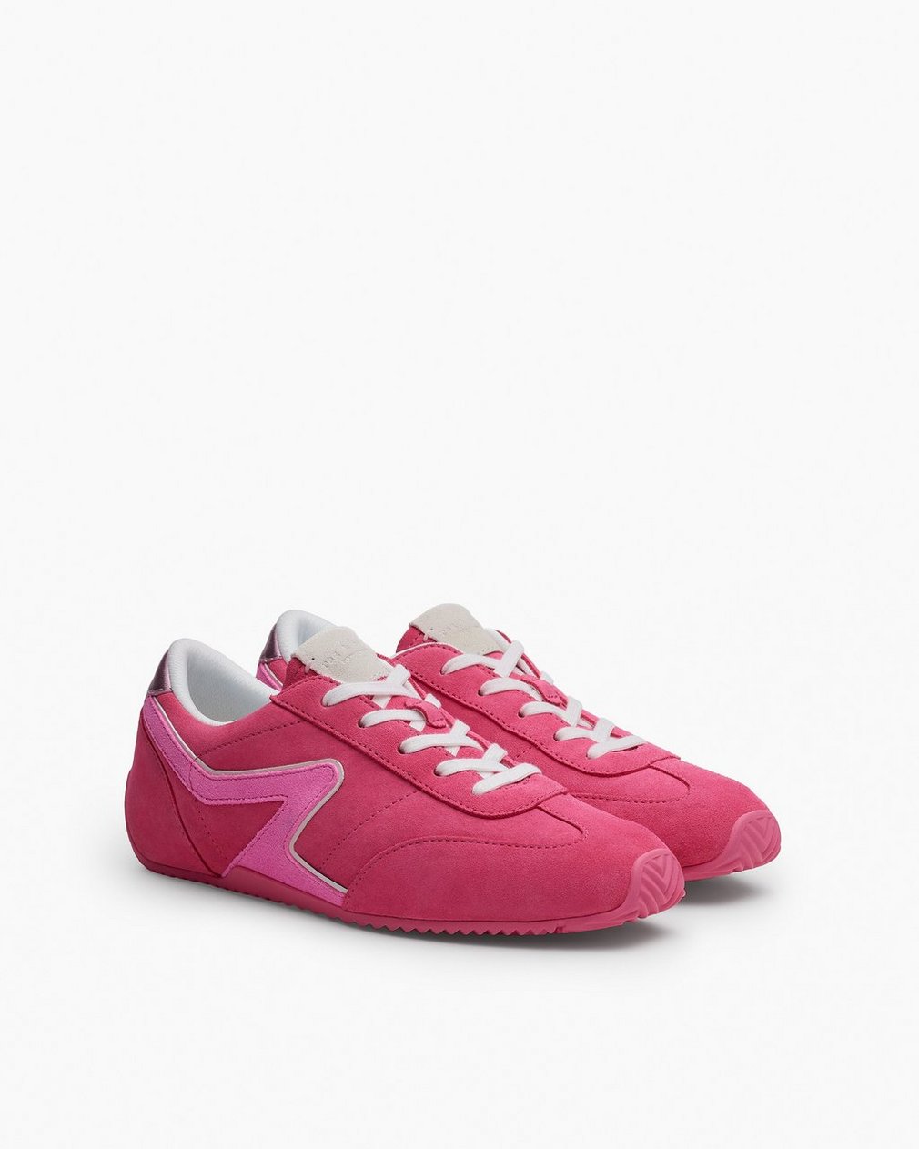 Ultra Slim Retro Runner Sneakers Hot Pink Suede - Image 3