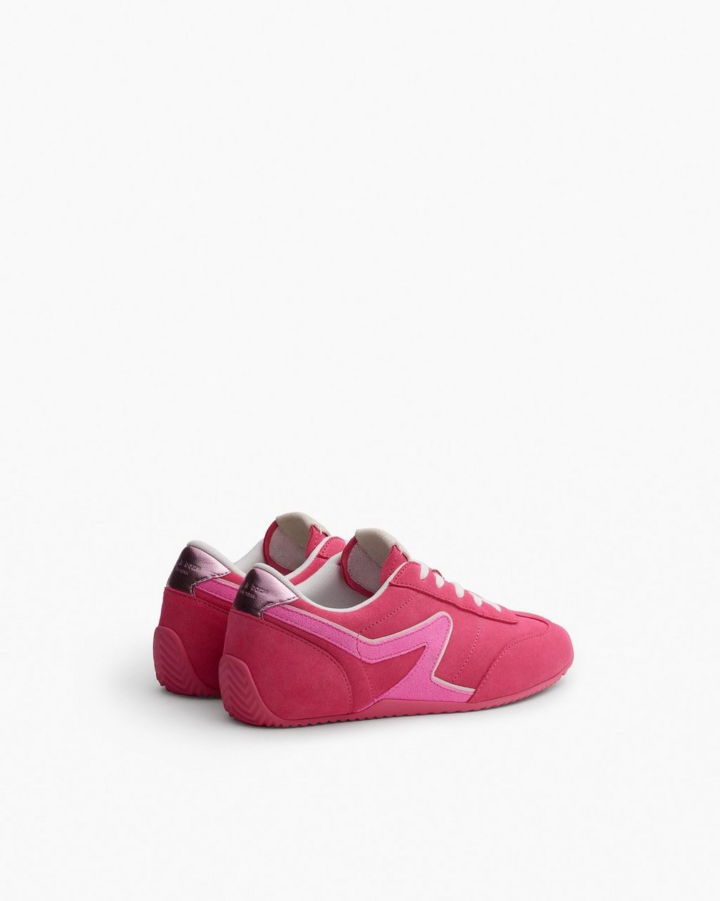 Ultra Slim Retro Runner Sneakers Hot Pink Suede - Image 4