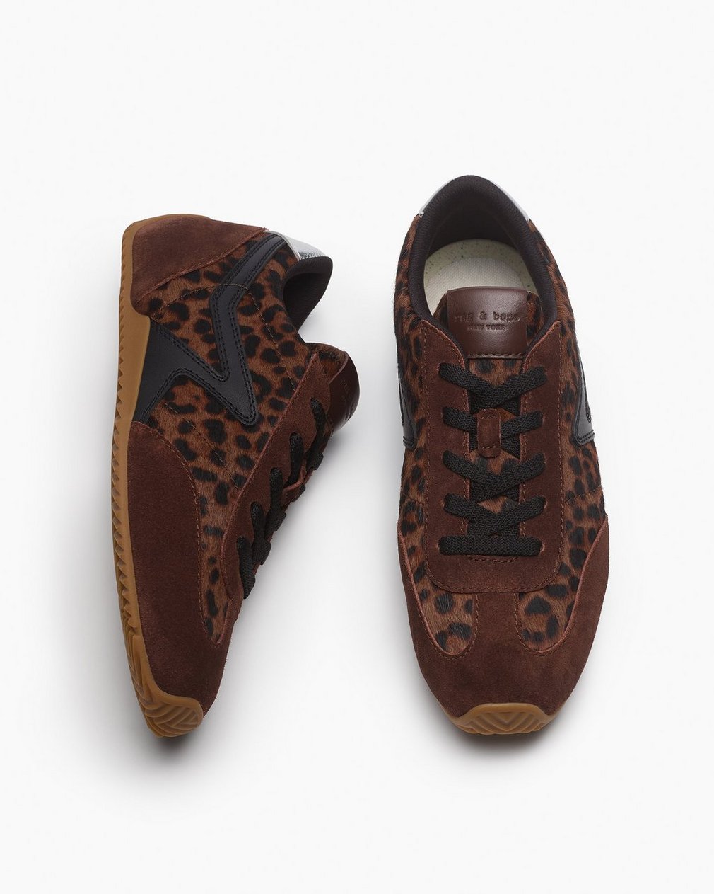 Ultra Slim Retro Runner Sneakers Leopard Mocha - Image 5