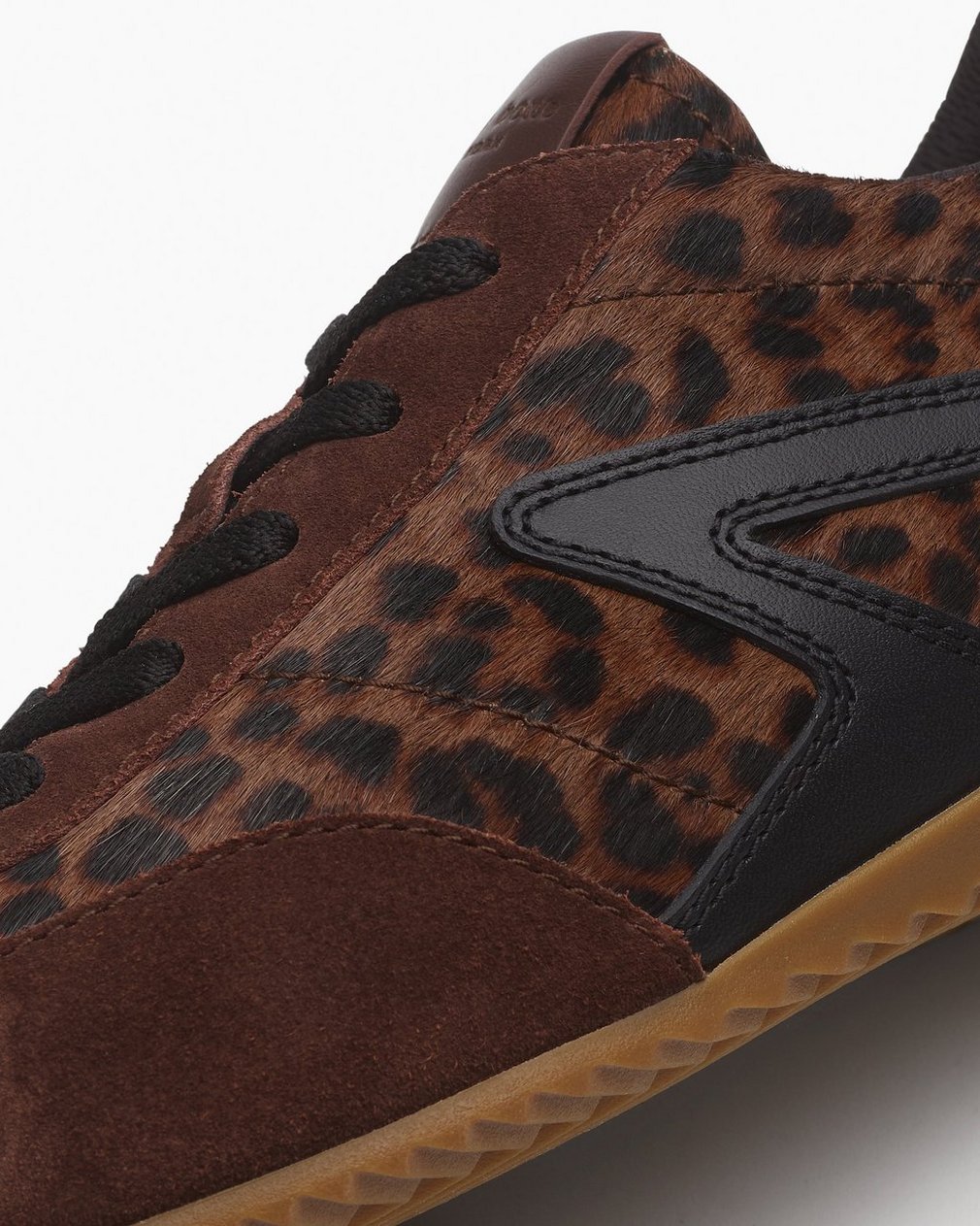 Ultra Slim Retro Runner Sneakers Leopard Mocha - Image 6