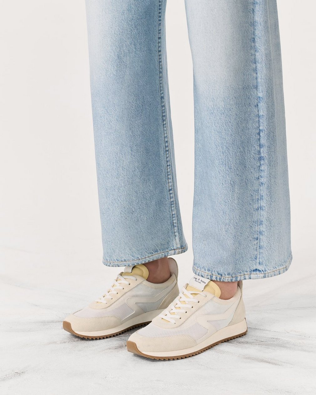 Off White Retro Runner: Mesh Sneaker - Image 2