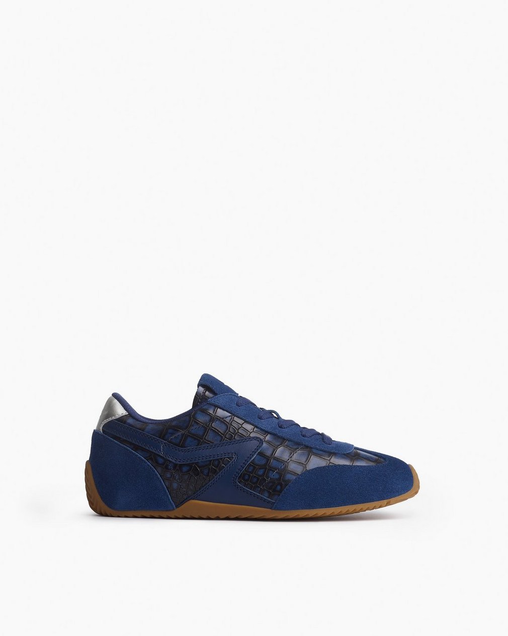 Ultra Slim Retro Runner Sneakers Indigo Croc