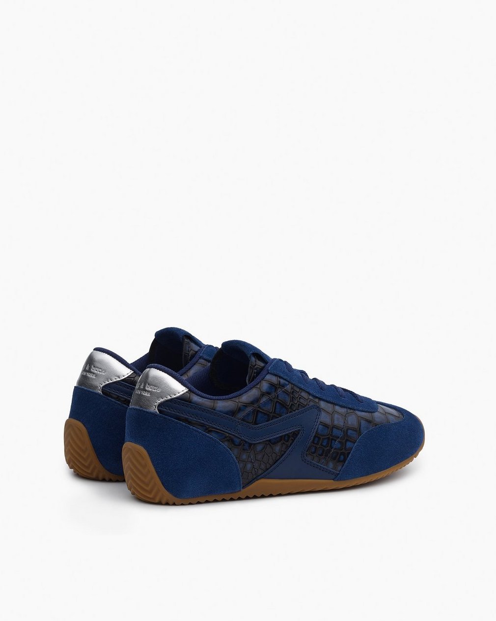 Ultra Slim Retro Runner Sneakers Indigo Croc - Image 4