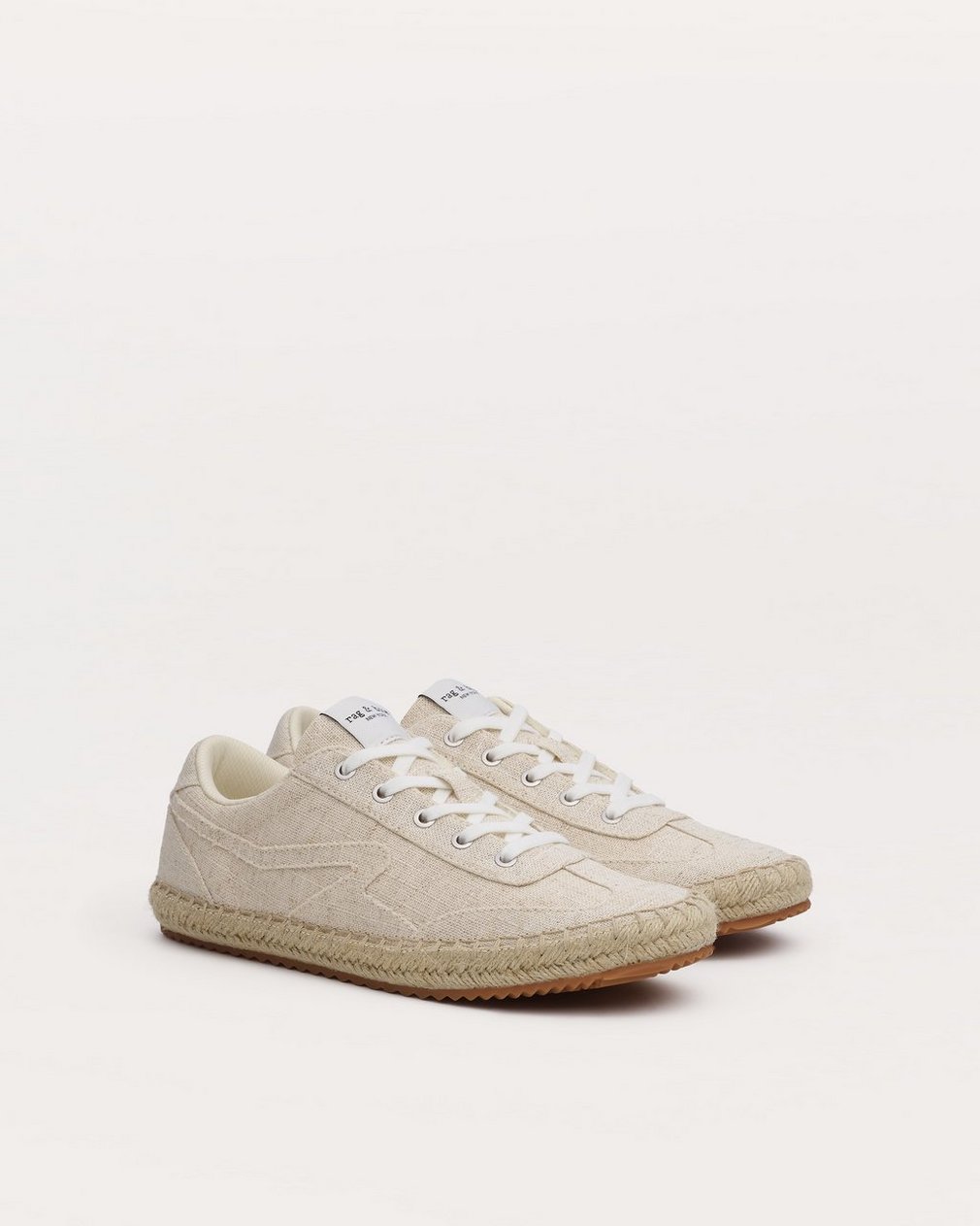 Retro Espadrille Sneakers Natural Greige - Image 3