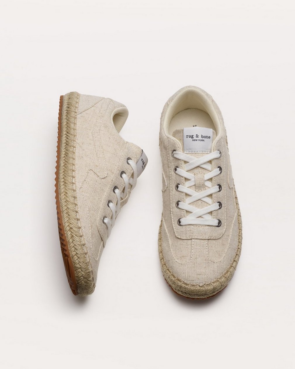 Retro Espadrille Sneakers Natural Greige - Image 5