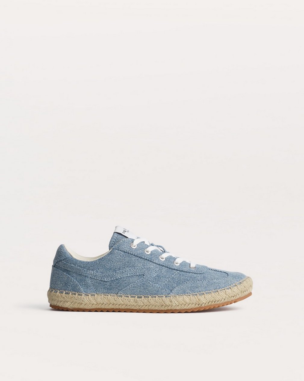 Retro Espadrille Sneakers Light Wash Denim