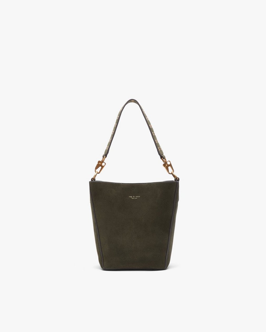Parker Suede Bucket Bag Forest - Image 3