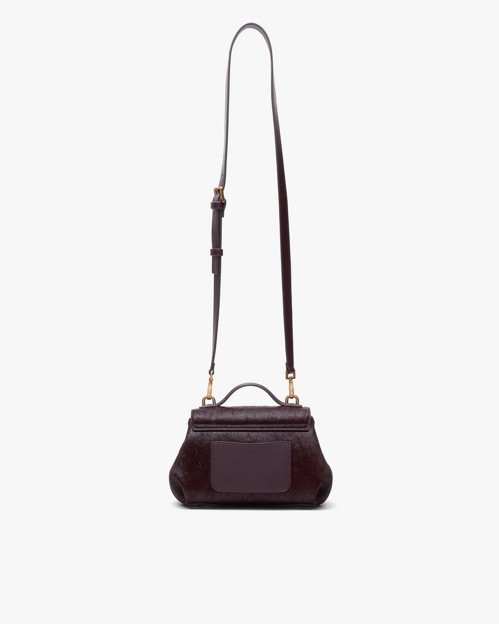 Realm Small Calf Hair Crossbody Bag Blackberry - Image 3
