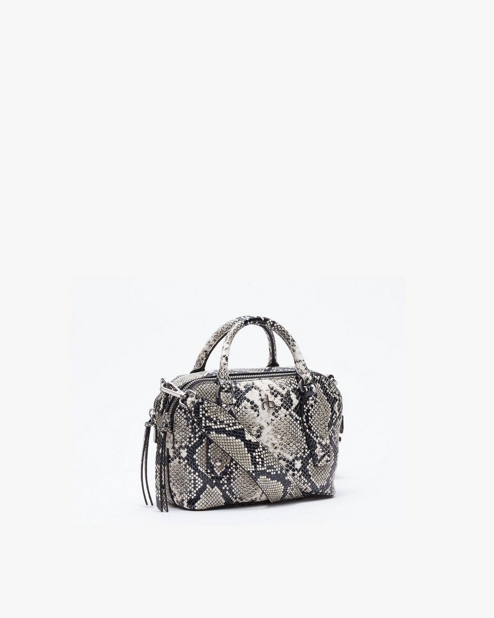 Gramercy Small Snakeskin Leather Satchel Natural - Image 4