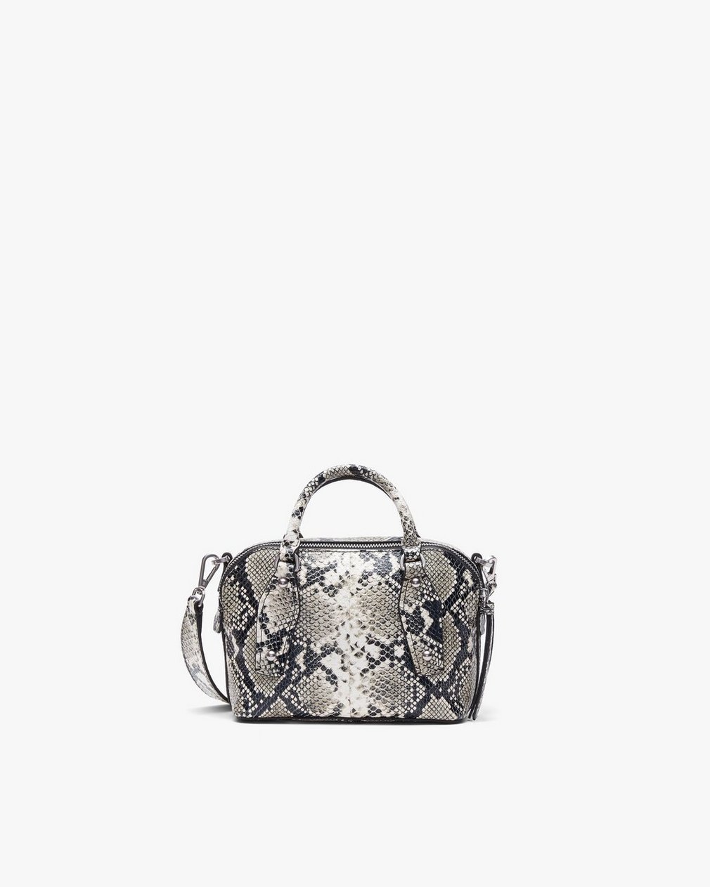 Gramercy Small Snakeskin Leather Satchel Natural - Image 5
