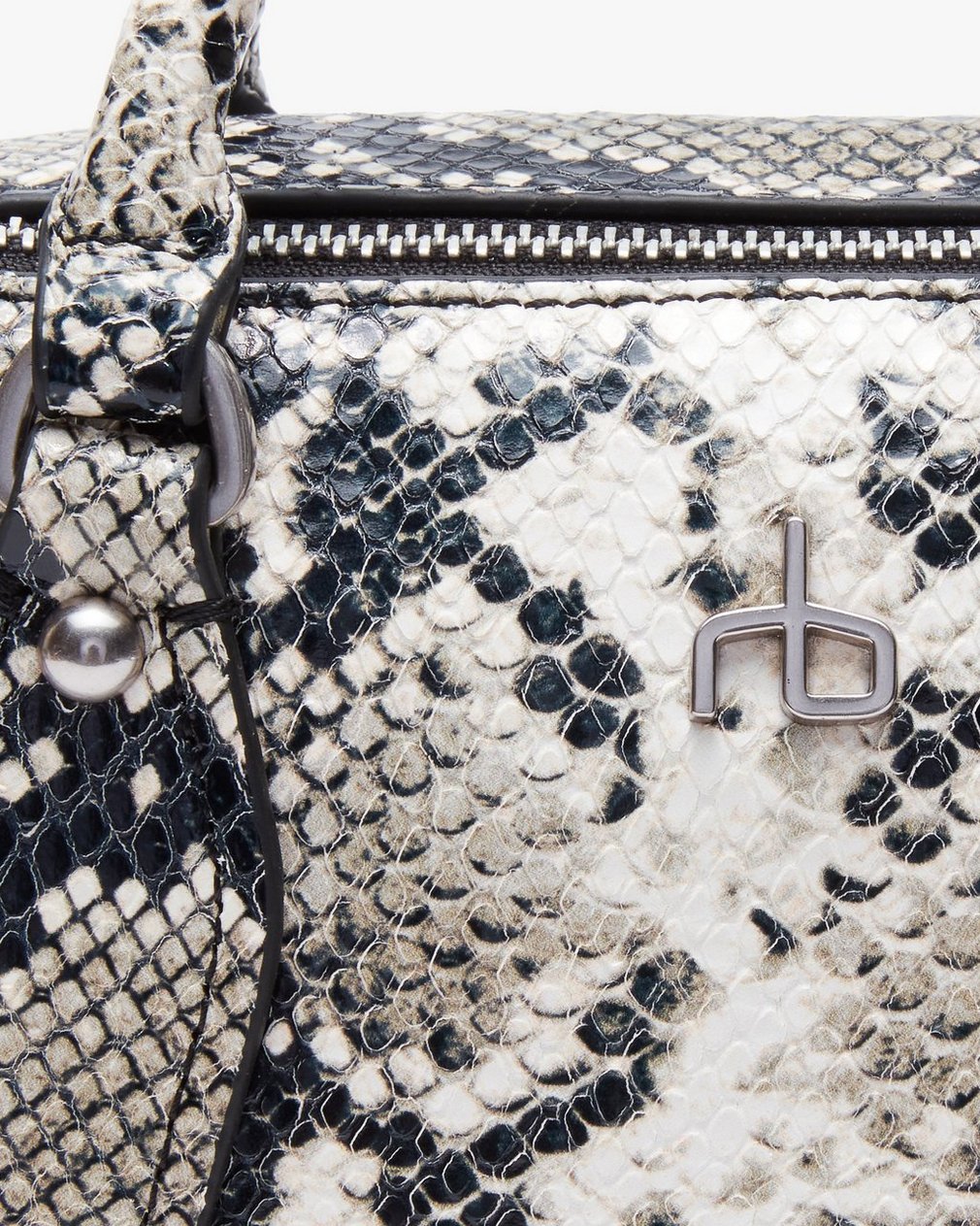 Gramercy Small Snakeskin Leather Satchel Natural - Image 7