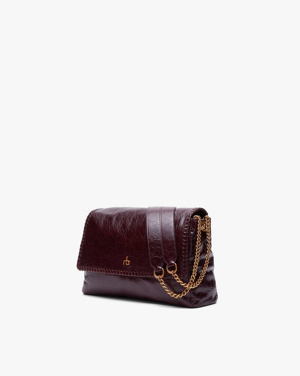 Chelsea Large Leather Flap Bag Blackberry - Image 3