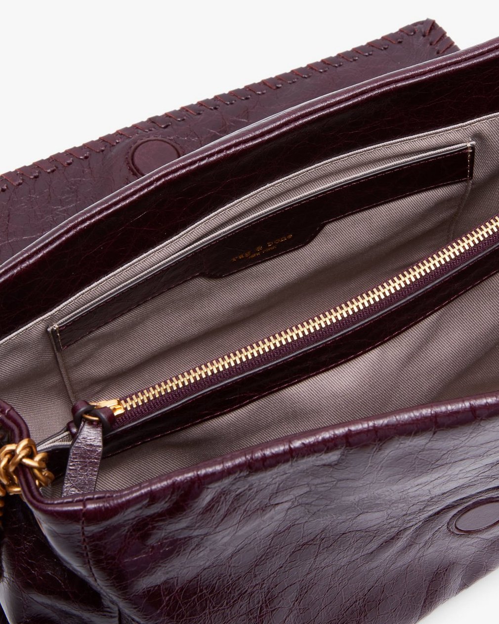 Chelsea Large Leather Flap Bag Blackberry - Image 5