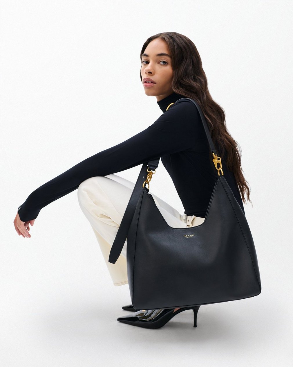 Parker Leather Hobo Black - Image 8