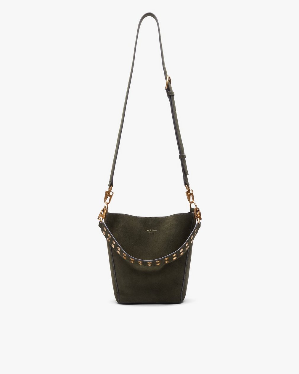 Parker Suede Bucket Bag Forest - Image 2