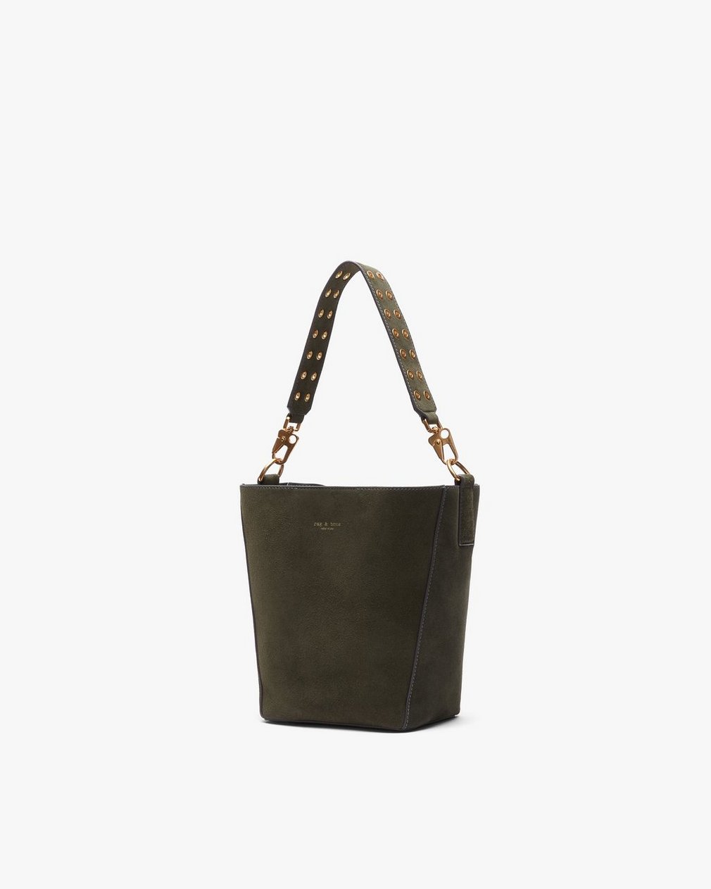 Parker Suede Bucket Bag Forest - Image 4