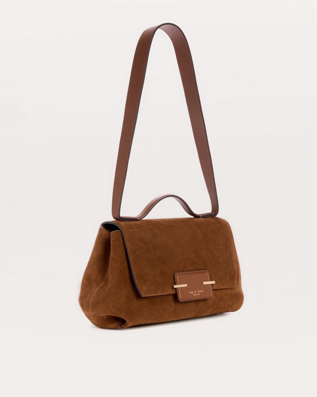 Realm Suede Top Handle Bag Golden Brown - Image 2