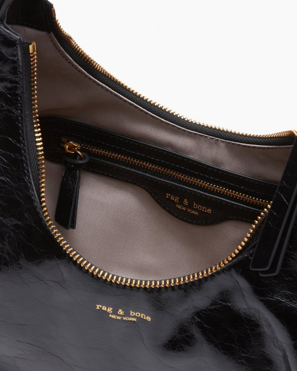 Hudson Leather Hobo Black - Image 5
