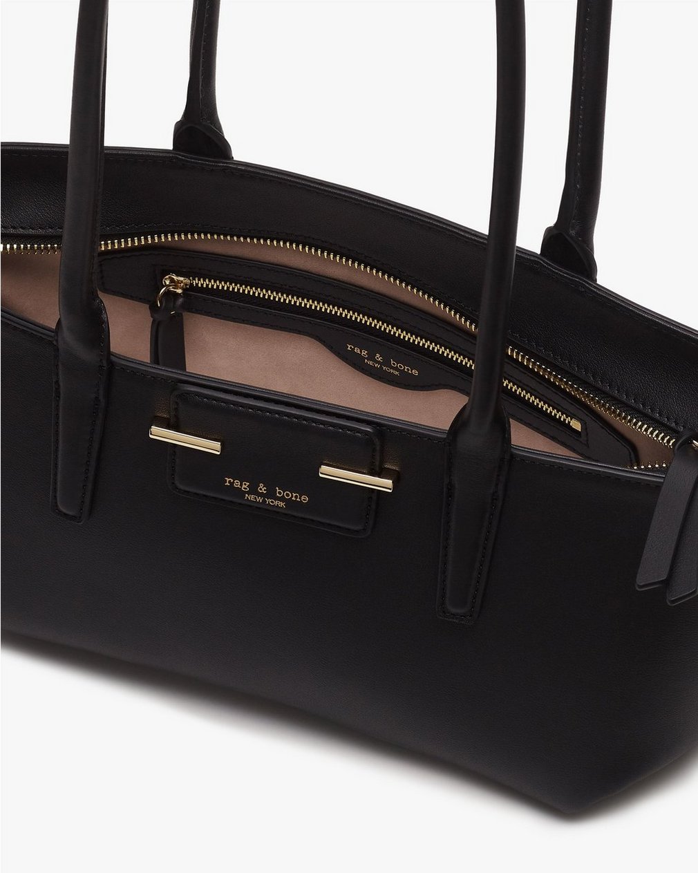 Realm Leather Satchel Black - Image 4