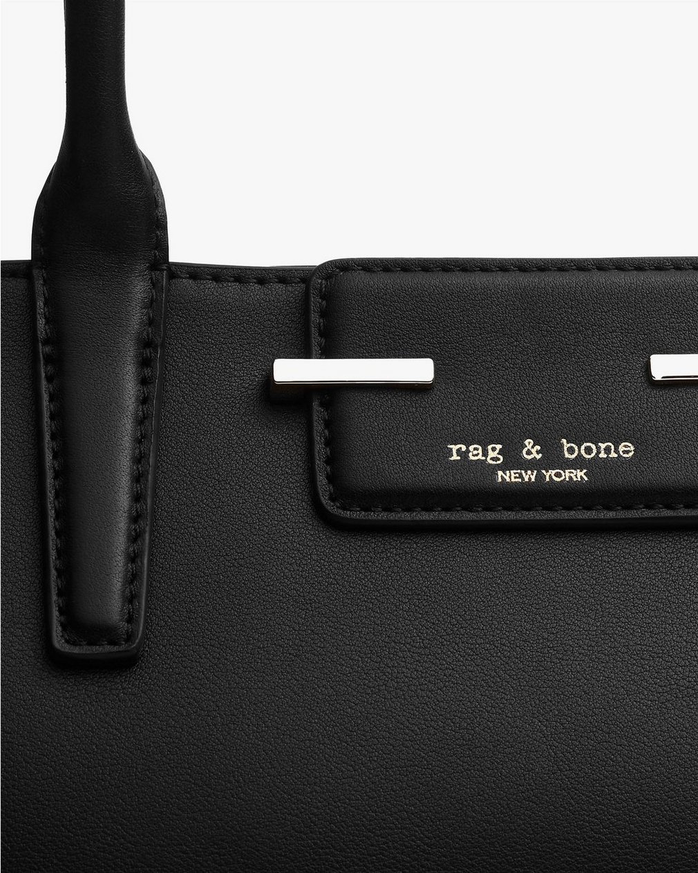 Realm Leather Satchel Black - Image 5