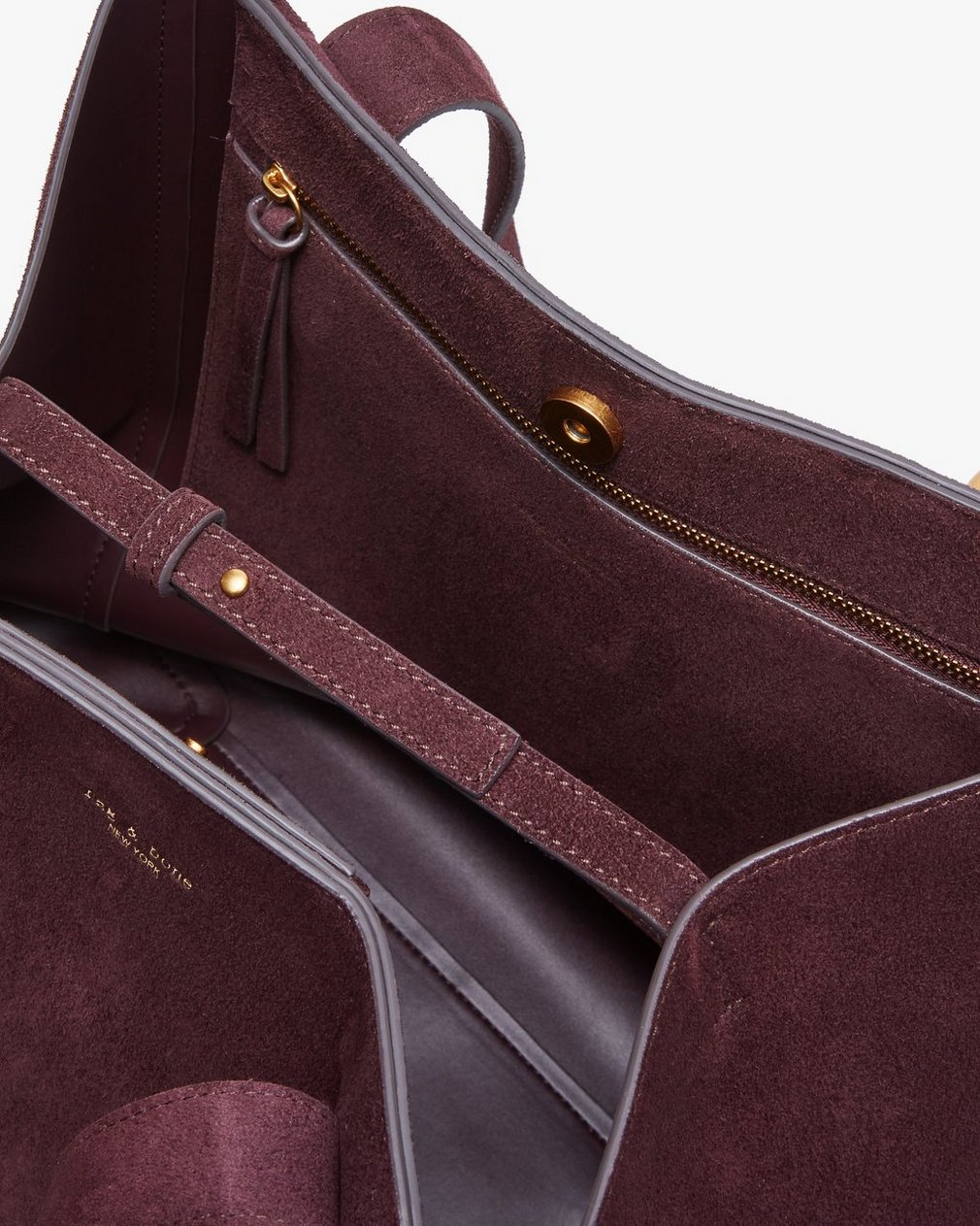 Parker Suede Tote Blackberry - Image 6