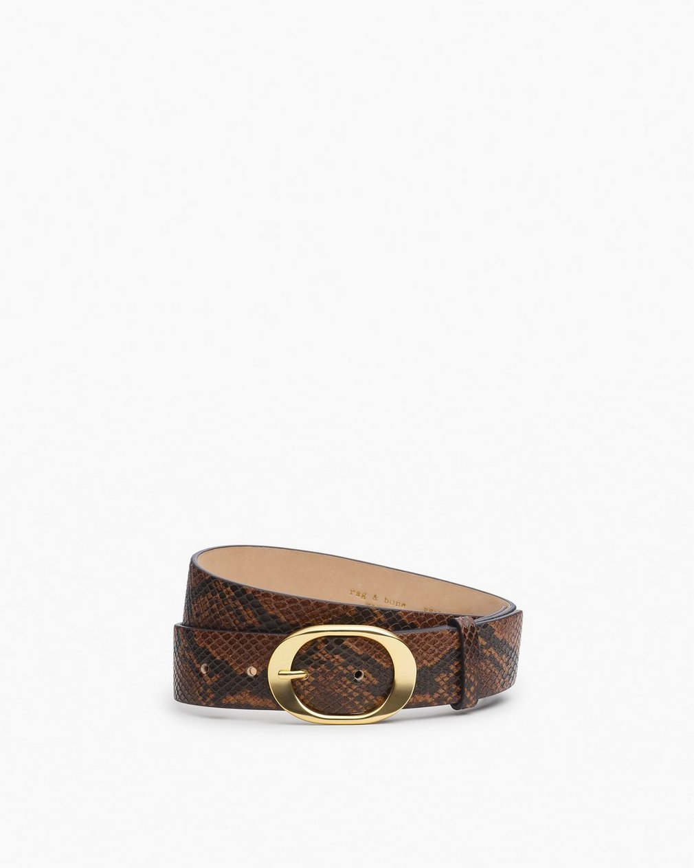 Vera Leather Belt Mocha Snake