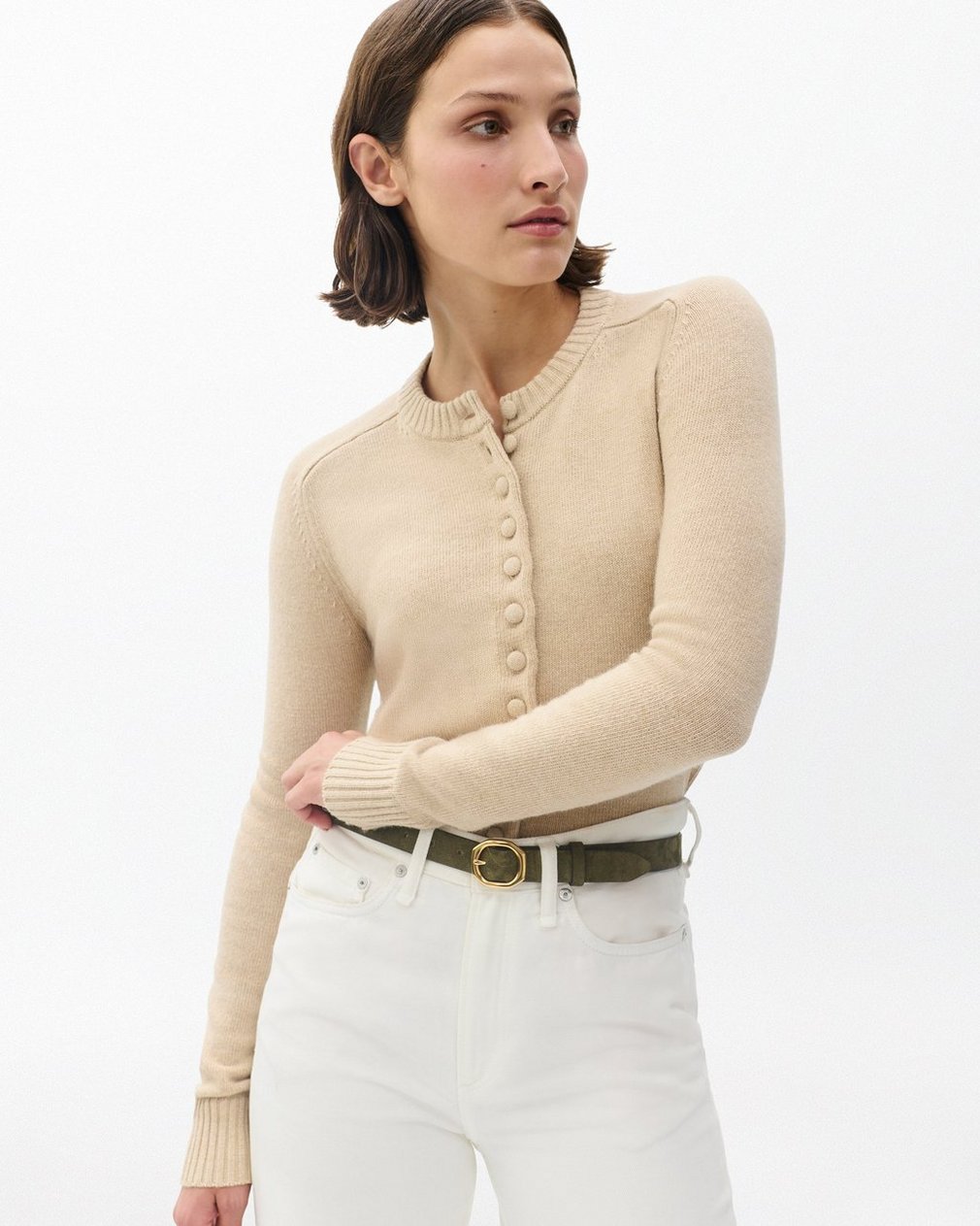 Vera Suede Belt Olive Suede - Image 2