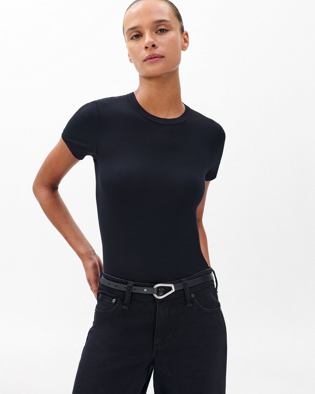 Elise Leather Waist Belt Black - Image 2