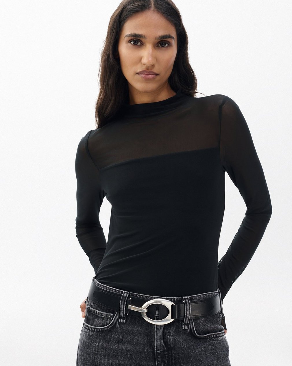 Ryder Stretch Leather Belt Black - Image 2