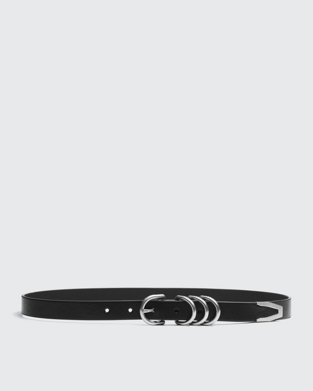 Baby Spire Leather Belt Black