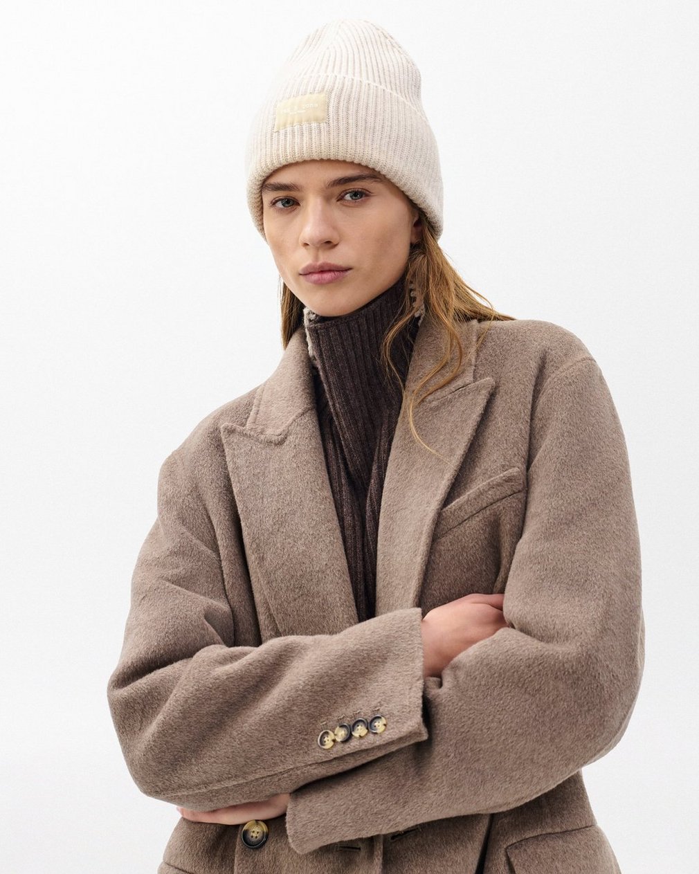 Blake Wool Beanie Ivory