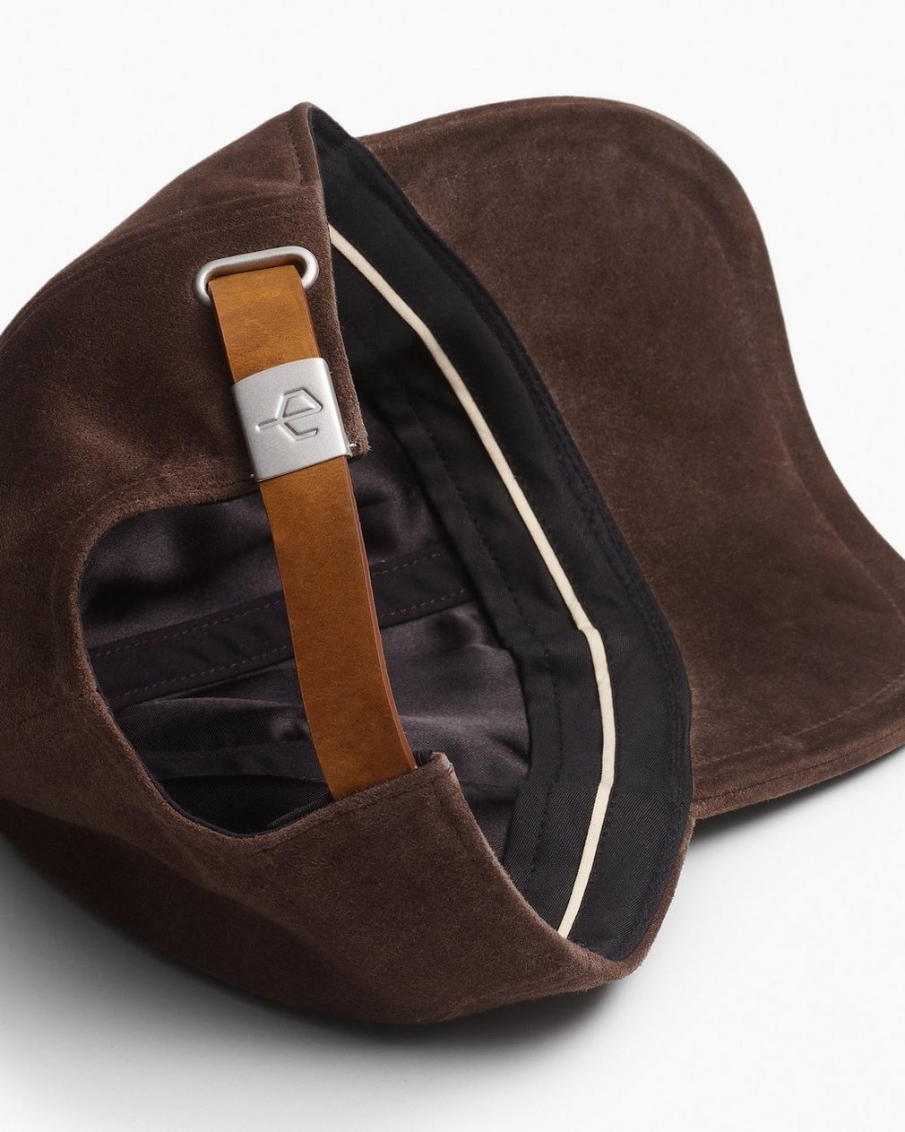 Harlow Suede Baseball Cap Dark Espresso Suede - Image 3