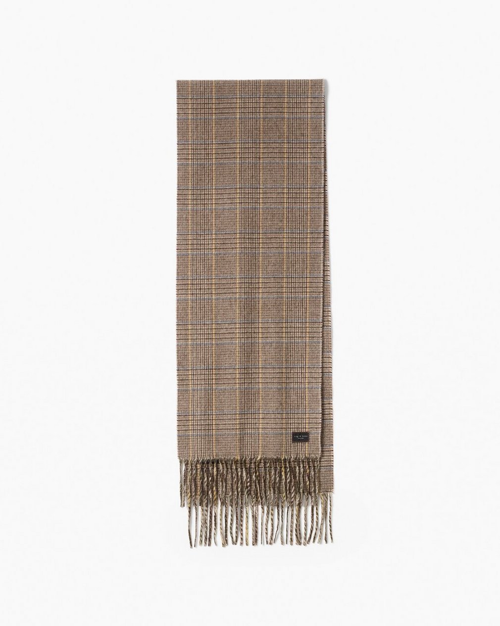 Mila Cashmere Scarf Camel Heritage Plaid - Image 2