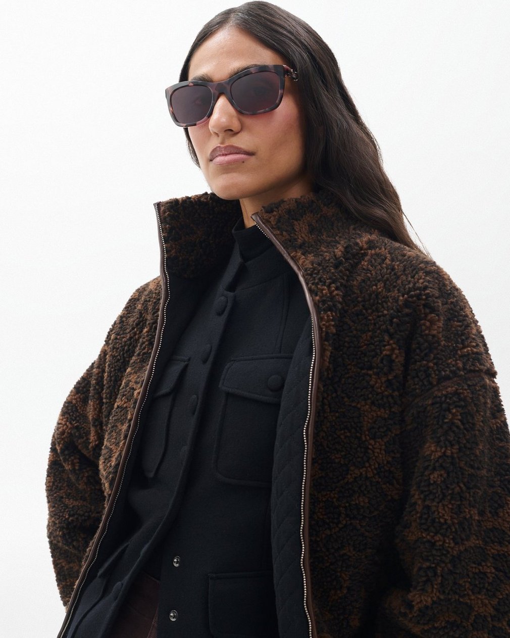 Renee Square Sunglasses Peach Rose - Image 2