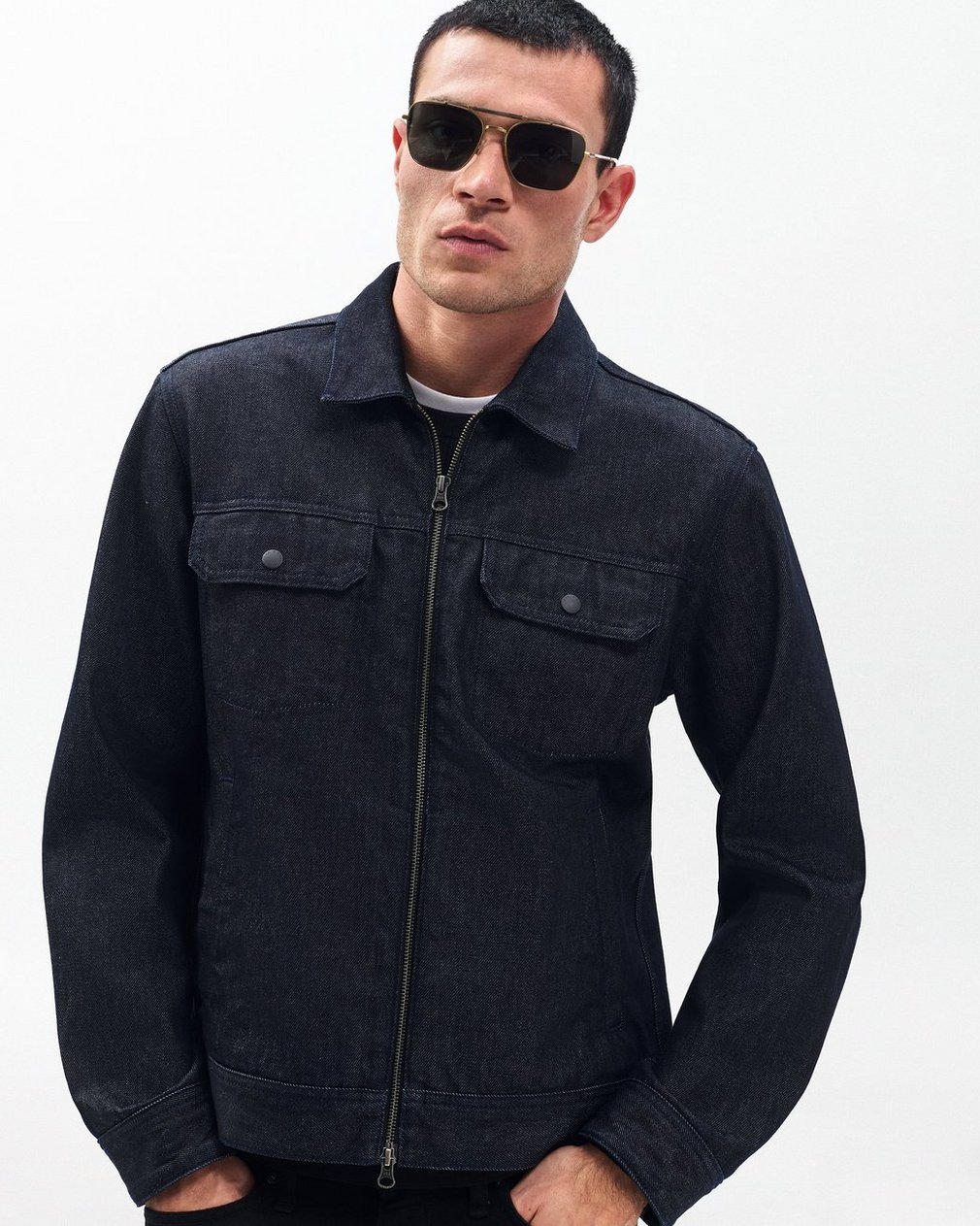 Ryan Square Aviator Sunglasses Bronze Olive - Image 2