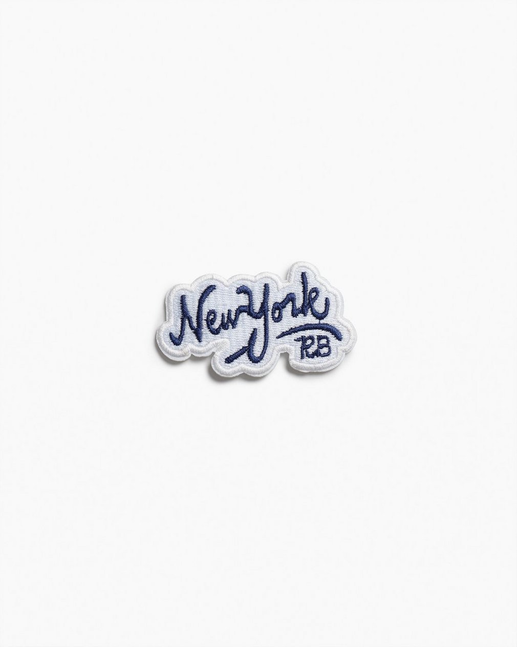 rb Embroidered Patch New York Textface