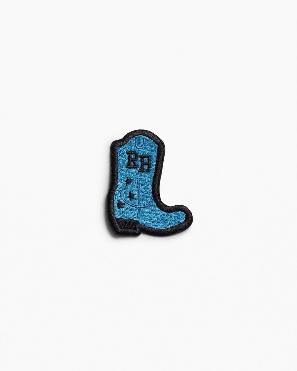 rb Embroidered Patch Cowboy Boot W/ Stars