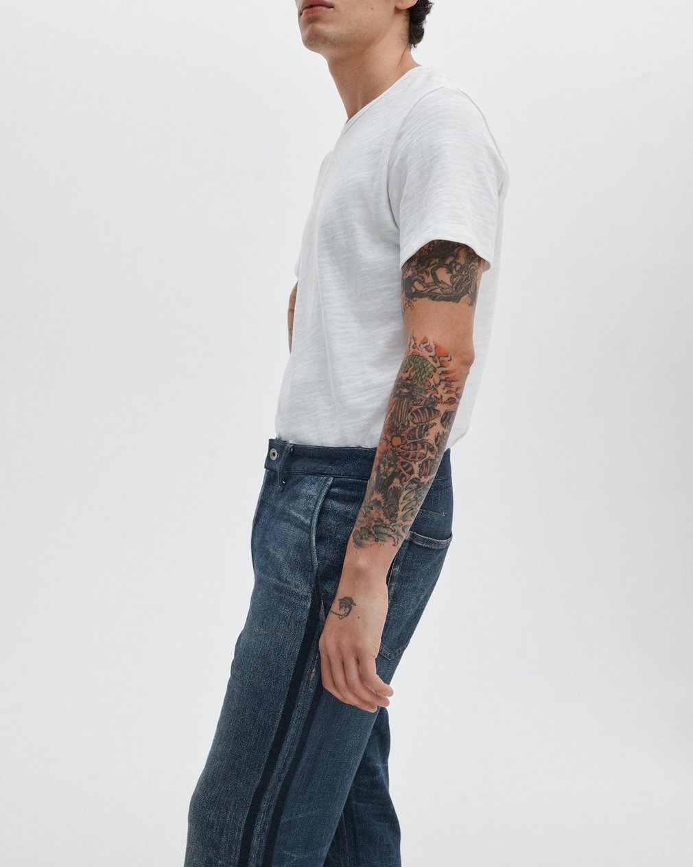 Miramar Fit 4 Track Pants Empire with Indigo Stripe - Image 4