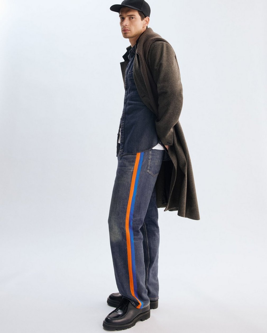 Miramar Fit 4 Sport Stripe Track Pants Empire with Orange and Blue Stripe - Image 7