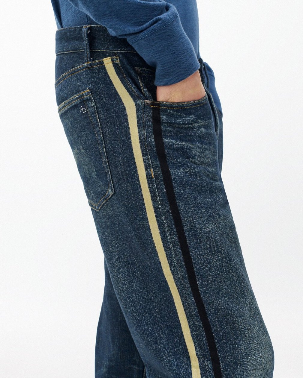 Miramar Fit 4 Sport Stripe Track Pants Empire with Gold and Black Stripe - Image 6