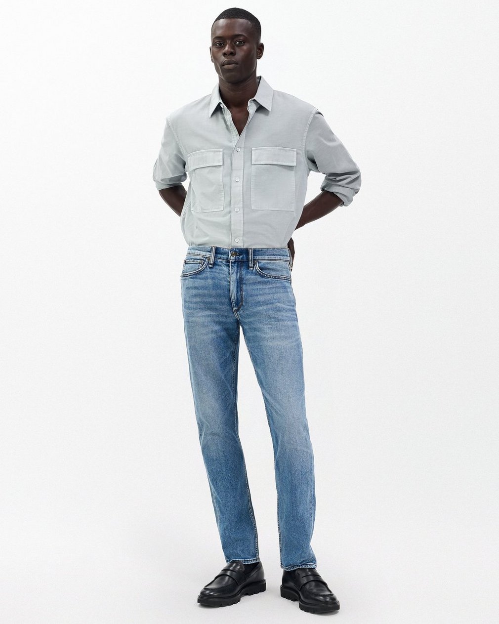 Fit 2 Carter: Slim Fit Medium Indigo Authentic Stretch Jean - Image 3