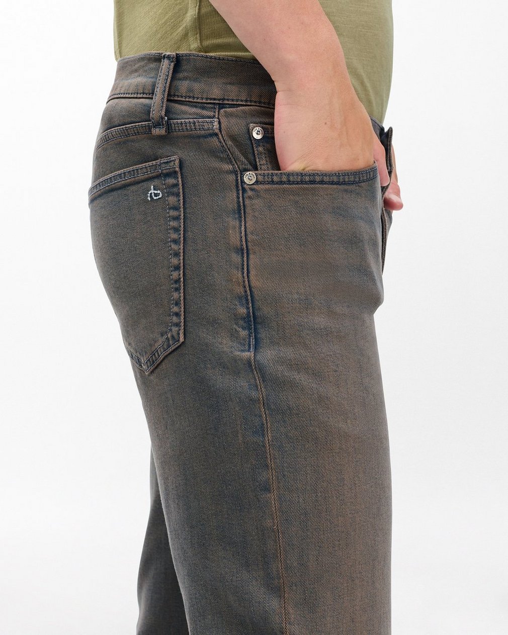 Fit 2 Slim Jeans Ochre Blue - Image 5