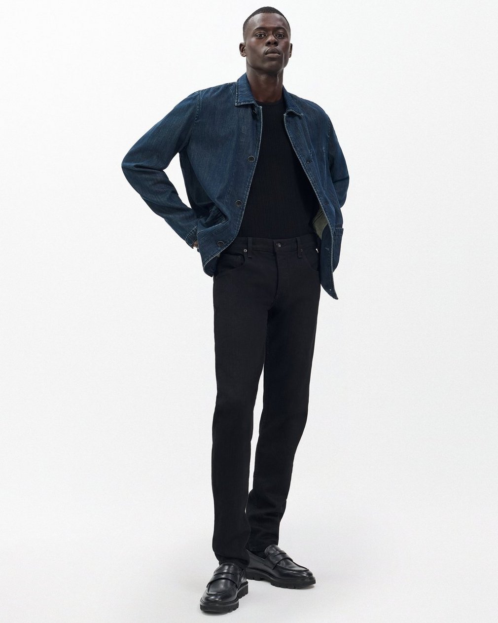 Fit 1 Black: Skinny Fit Black Aero Stretch Jean