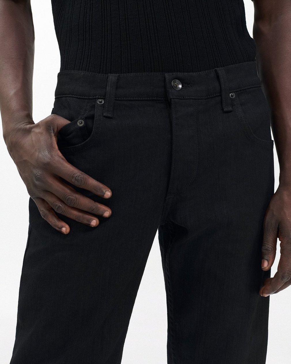 Fit 1 Black: Skinny Fit Black Aero Stretch Jean - Image 5